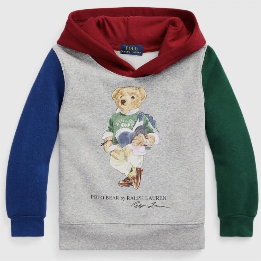 Ralph Lauren - Polo Bear Color-Blocked Fleece Hoodie - Youth Large